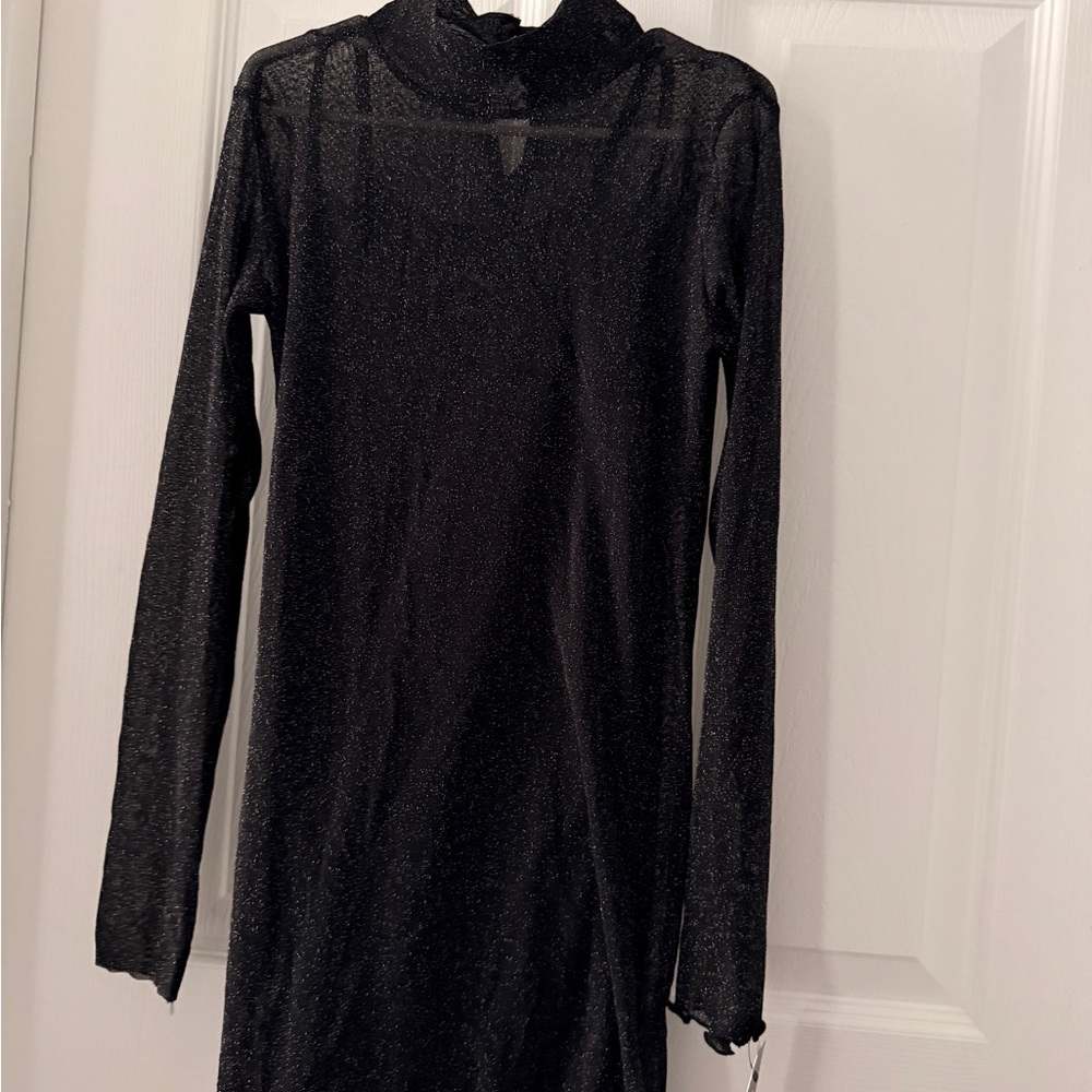 NWT Size:Small 6/7 Art Class Black Sparkle Long-Sleeve Dress